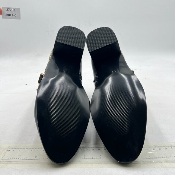 Studded Black Ankle Boots with Buckles - Picture 6 of 7